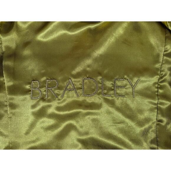 90s Bradley Bayou Yellowish Green Suede Jacket with Metal and Braided Accents XL - Picture 5 of 5